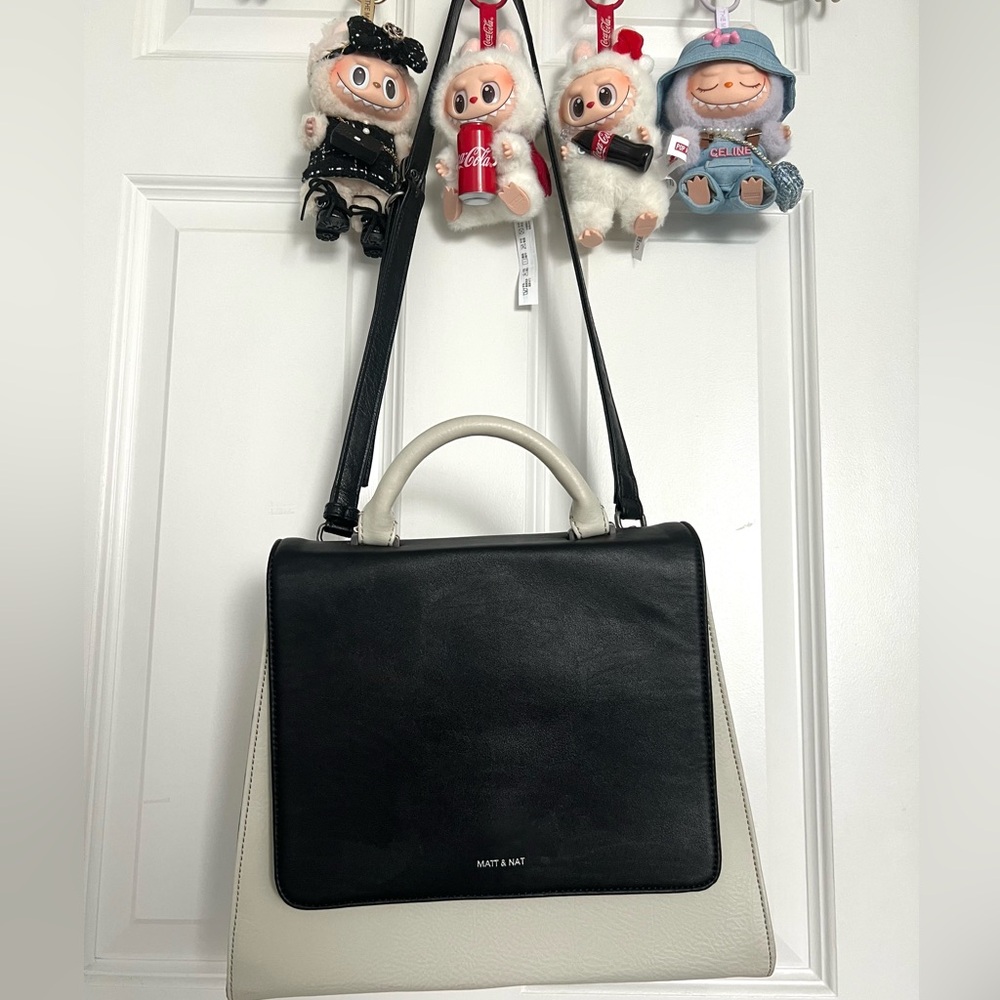 Matt & Nat White Keely Block Handbag Satchel (Preloved) - Picture 8 of 10